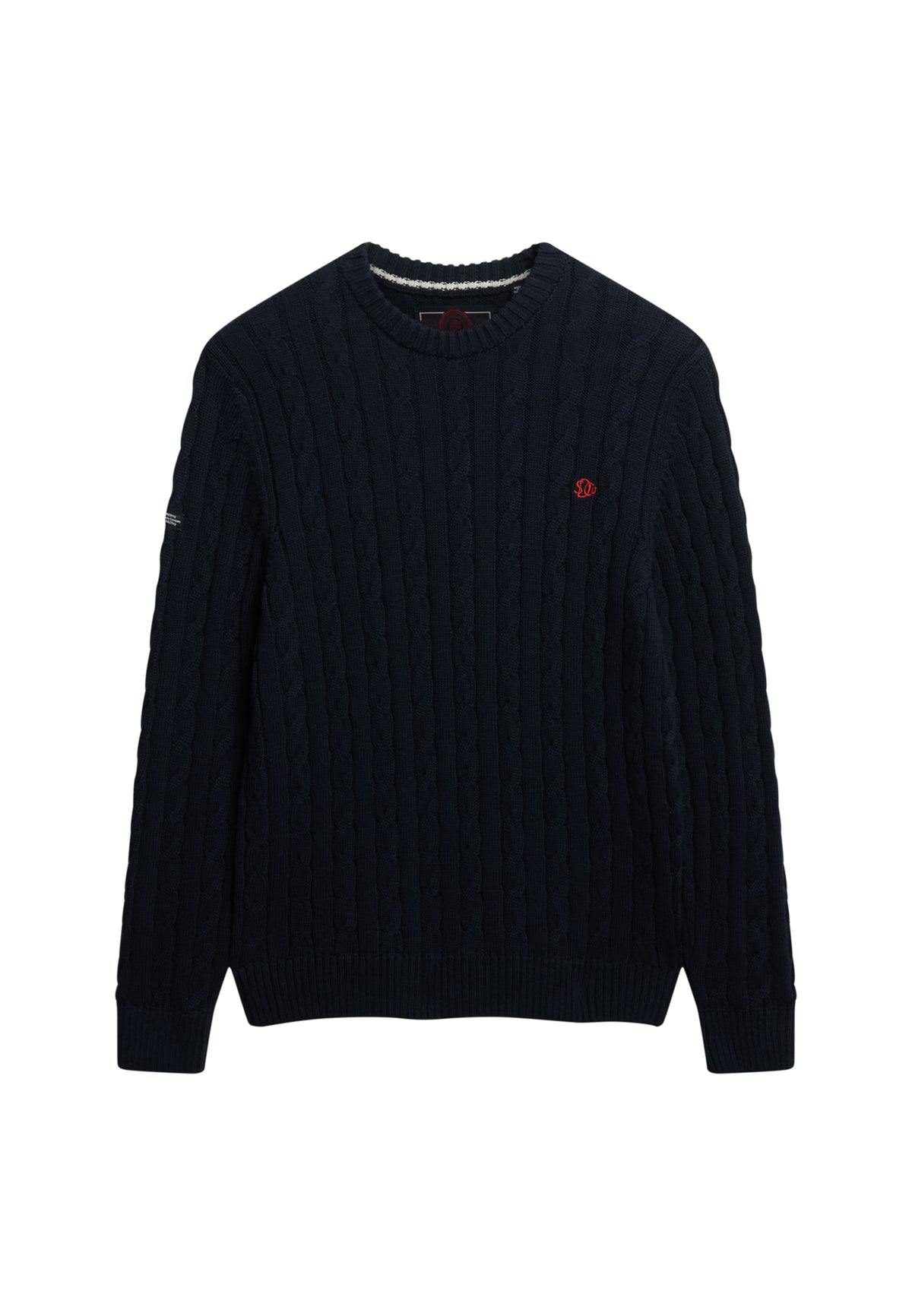 COTTON CABLE KNIT CREW
